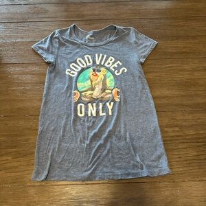 Disney XS Women's  Graphic Rafiki T-Shirt with Good Vibes Only Print